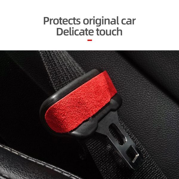 Tpic Alcantara para Ford Mustang 2015-2023 Selto de correio de carro Segurança de fivela de fivela de fivela de fivela de adesivo Acessórios para interiores