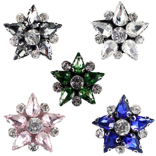 Diamond Star Star Oval Crystal Sinestones fiore Patch Applique Badge Cintura Scrapbooking per le scarpe Accessori per scarpe da abbigliamento Accessori