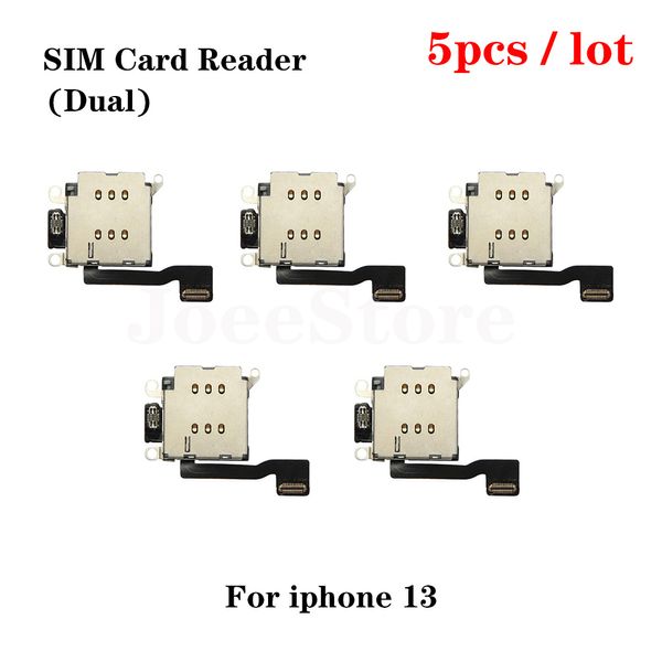 Joeestore 5pcs Dual SIM -карта Hearder Flex Cable для iPhone 11 12 13 Pro Max XR xsmax Внутренний слот -адаптер запасной адаптер