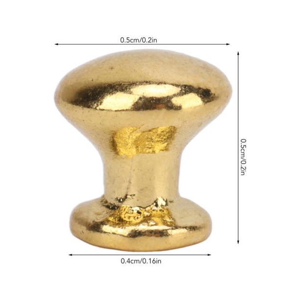 8pcs 1:12 Scala in miniatura manico a testa rotonda manico in metallo semplice manopola maniglia della casa delle bambole