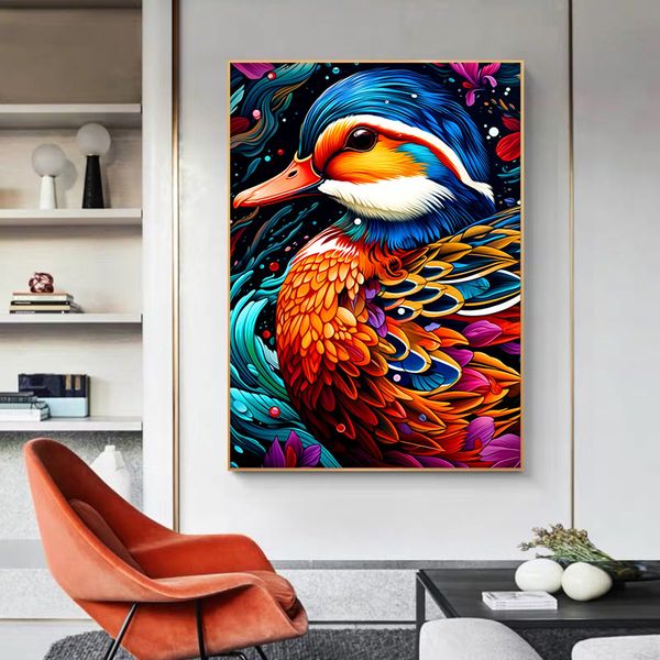 Poster e stampe colorate per uccelli animali e stampe pavone in tela fenicola dipinto da parete immagine per decorazioni per la casa del soggiorno