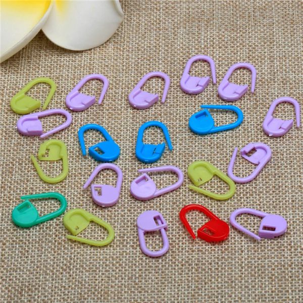 60/40/20pcs Pin per perno del supporto per perno di plastica Mix-color Mini Mini Mini Bloccaggio a maglia Pintura di sicurezza Pin di sicurezza 2,2 cm x 1 cm Craft