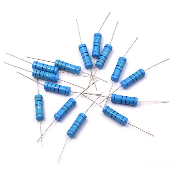 10pcs 5w Resistor de filme de metal 1% 1Ω - 1mΩ 2 2.2 10 15 47 100 120 390 470 820 1k 1,2k 3k 8,2k 22k 20k 33k 47k 150k 330k 560k ohm