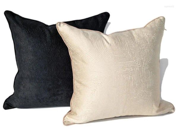 Travesseiro moda de travesseiro legal preto bege abstrato decorativo travesseiro/almofadas estojo 45 50 menino menino capa moderna europeia decoração de casa