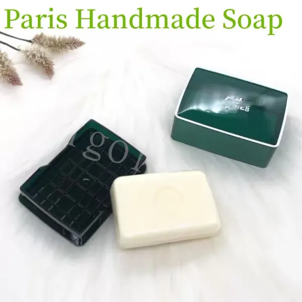 Soap h logotipo sabonete artesanal para homens homens banheiros usam bom sabo Soop Soop Luxury Brand Designer Paris Sabão limpo de alta qualidade 50g novo a