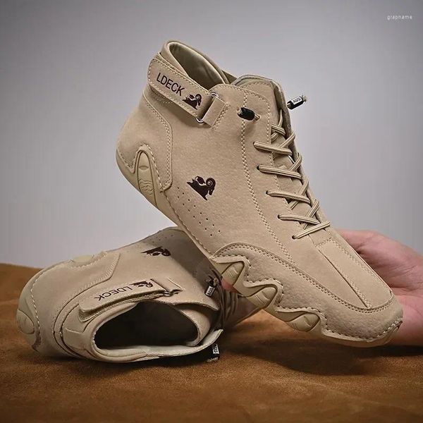 Sapatos casuais Design minimalista masculino Esportes urbanos 2024 botas de outono confortáveis sem deslizar e não deslizar moda e