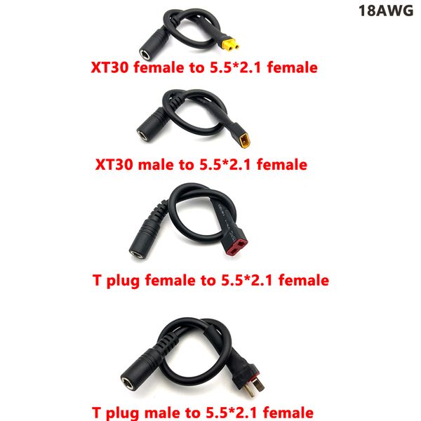 1pcs xt30 xt60 maschio da femmina a t connettore a tappo di ricarica cavo cavo cavo cavo 18awg per batteria hobby rc modelli RC RC