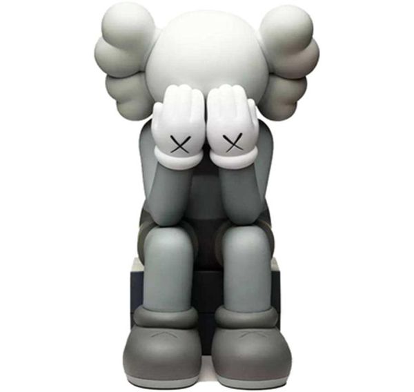 28cm 09kg OriginalFake Kaws Companion Doll Sitting Position Figura com caixa original KAWS Ação Figura Modelo Decorações Presente AN8162350