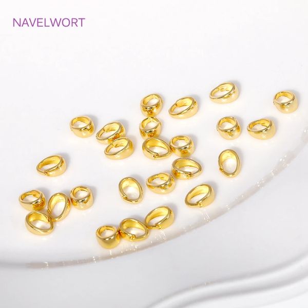 18K Gold plattiert Messing Metall glatte Anhänger Kaution Prise Hook Clips -Anschluss für DIY -Schmuckzubehör machen Accessoires