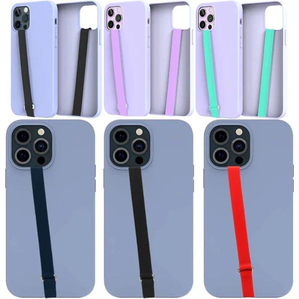 Silicone Silicone Band Band Silicone Grip Telefone Hand Polador de dedo Cordas de alça para Samsung para iPhone Kickstand