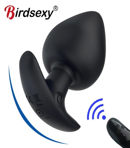 Yutong Anal Vibrator for Men Massageador de massageiro sem fio Controle remoto Dildo Butt Plug para masturbadores adultos Toys7881418