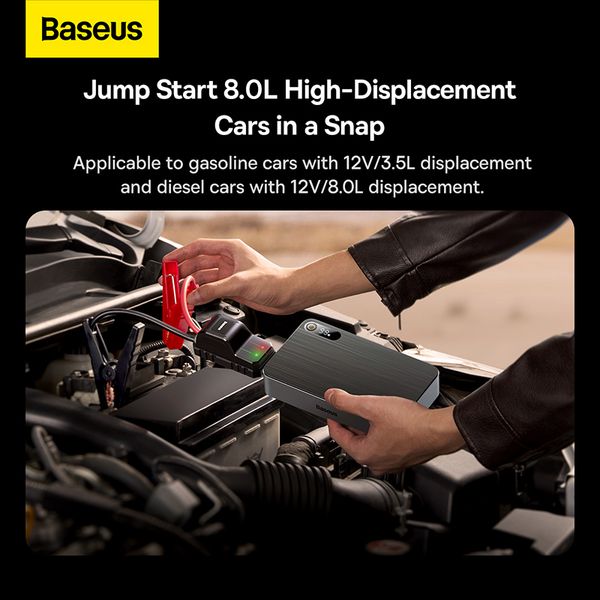 Baseus 1600A Car Jump Starter Power Bank 16000mah 12V стартовое устройство мощное портативное зарядное устройство PD 65W Booster Start Booster