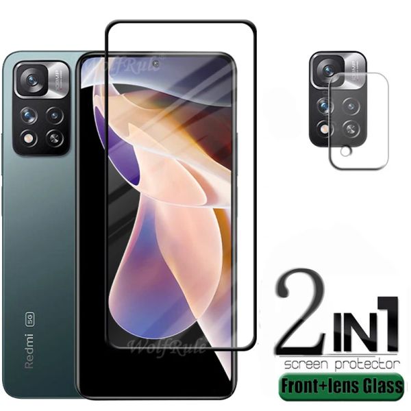 2-in-1 für Xiaomi Redmi Hinweis 11 Pro Plus 5G Glass Redmi Note 11 Pro Plus 11S Screen Protector Redmi Note 11 Pro Plus Linsenglas