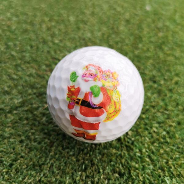 Nuova stile casuale di golf natalizio pattern squisito facile da trasportare decorazioni da golf natalizie stampato da Babbo Natale