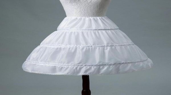 Weiße Kinder Petticoats kurz für Blumenmädchen Kleid Schlitz Hochzeit Accessoires Mädchen Kinder Crinoline Unterrock1158292