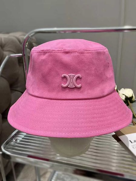 Celies hat hat di alta qualità arco trionfale pescatore femminile femminile nuovo bacino alla moda e minimalista a vento di lusso a vento rosa rosa rosa rosa all'aperto