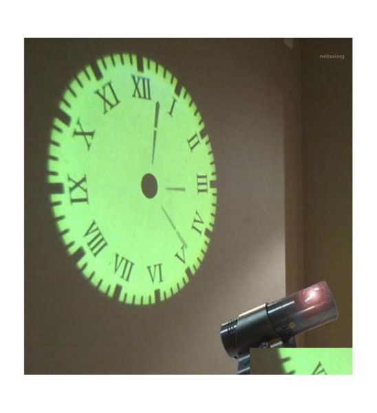 Relógios de parede Analógico Creative LED Digital Light Desk Projeção Romaarabia Relógio Remoto Decoração de casa US1 Drop Delivery Garden7051591