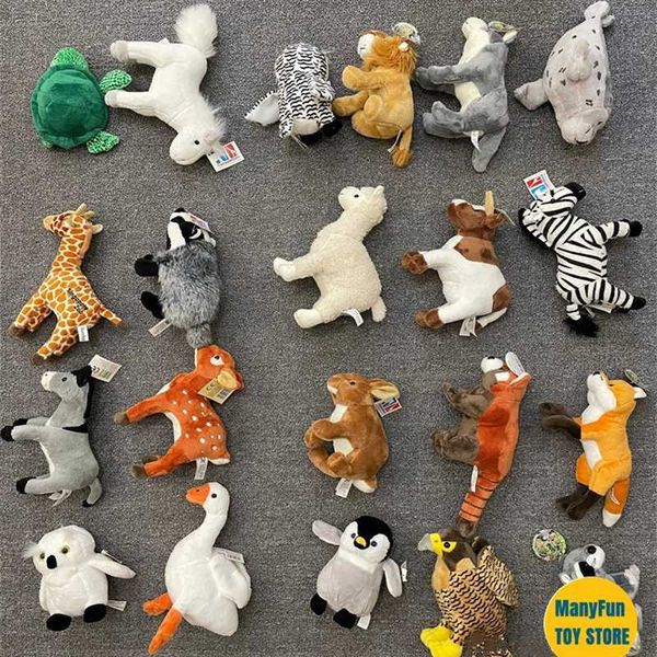 Плюшевые куклы 8 штук/партия настоящих животных плюшевых игрушек с высокой точностью аниме плюш на протяжении всей жизни, смешанные с симуляцией диких животных.