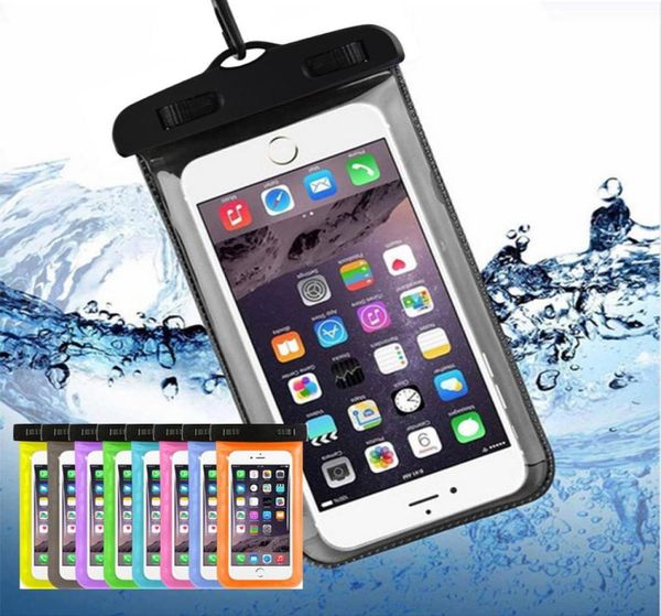 PVC PVC PVC Plástico Case seca de bolsa impermeável esporte Proteção de celular universal Casas celulares para telefone celular inteligente 47In9753369