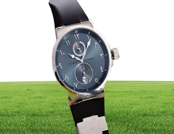 NOVO MAXI MARINHO DIVER 1186126342 1183310 CASA DE AÇO DIAL preto Dial automático Assista a tira de borracha Data esportiva Relógios HEL9900395