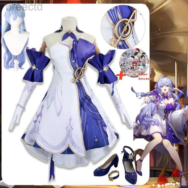 Costumi anime Honkai Star Rail Robin Cosplay Costume Honkai Cosplay Wig Set completo set di Halloween Cos Costa