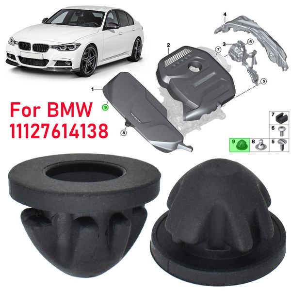 2x para BMW 1 2 3 4 5 6 7 Série x1 x3 x4 x5 x6 tampa do motor Trimpar borracha de borracha mount bush f20 e88 e82 e90 g20 g30 11127614138