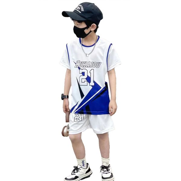 Teenager Kinder Jungen billige Sporttrikots Setzen Sie neue Jungen Mädchen Sommersportkleidung Kinder Basketballuniform 5-12 Jahre