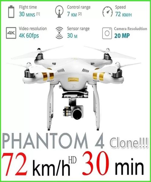 Phantom 4 Pro HD Câmera RC Drone Aircraft WiFi UAV Altitude de câmera ajustável Hold uma chave Retorno de retorno do quadcopter drones49734123956152