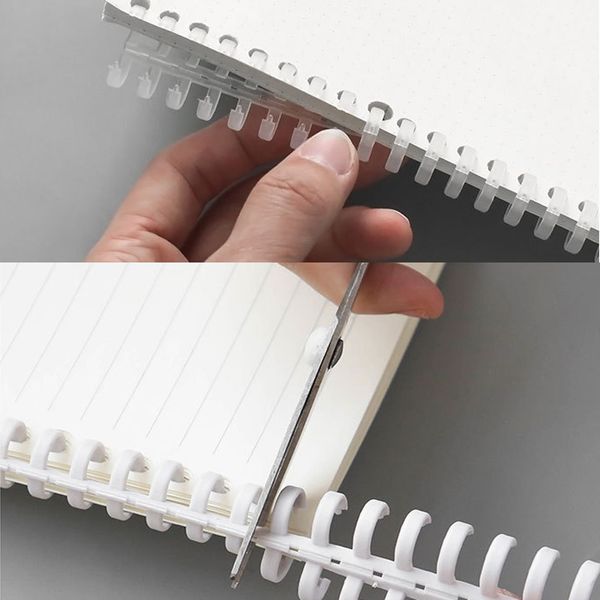 1 PCS 12mm 30 orifícios anel de ligação de plástico de folhas soltas anéis de primavera para Kid A4 A5 A6 Notebook de Papebook Supplência