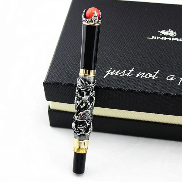 Ручки Jinhao Luxury Pen Dragon Fountain Pens Высококачественный Pluma Stylo Plume Caneta tinteiro pluma fuentetitanium dolma kalem