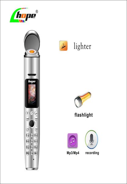 Orignal AK009 Müzik Kalem Cep Telefonu Bluetooth Dialer Reporter Cep Telefonu Kayıt Kayıt 2000mah Mini Elde Taşınır Ligher Celüler Adam 8038125