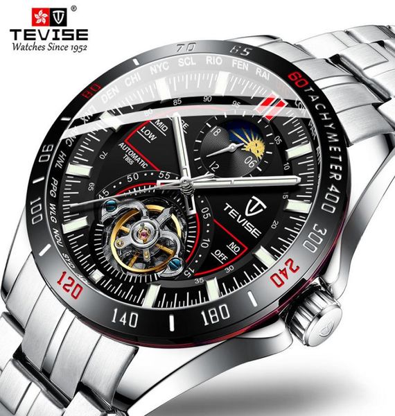 Tevise Mechanical Watches Fashion Luxury Men039s Relógio automático Relógio masculino Business à prova d'água Relogio WristWatch LJ2011241964989