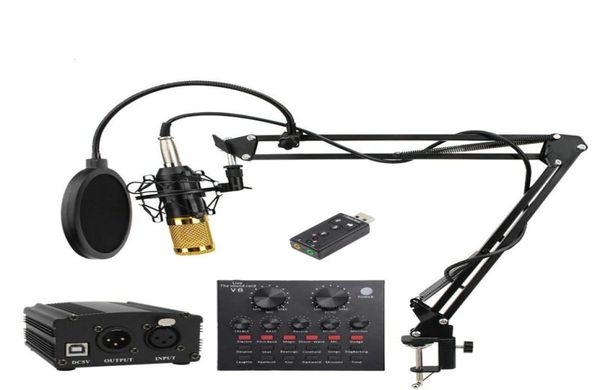 BM 800 Professionalkondensator Mikrofon BM800 O Vokalaufnahme für Computer Karaoke Phantom Power Pop Filter Sound Card6325624