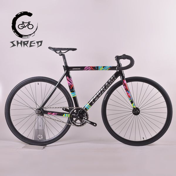 Tsunami SNM300 Fixie Fixed Gear Bike 700C Frame de alumínio único RATILHA DE RAÇA DE RAÇO DE RAÇO INDUSTRIAL ROLUÇÃO