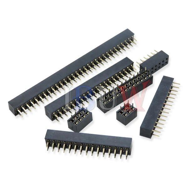 10pcs 1x 2x/2/3/4/5/6/8/10/40 pin Riga doppia Testa per pin femmina 2,0 mm 2 mm Schema del connettore a strisce 3P/4p/6p/8p/20p/40p