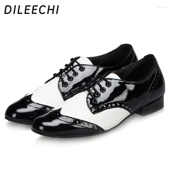 Sapatos de dança Dileechi Brand Men Dancing Dancing Adult Latin Soft Solid Square