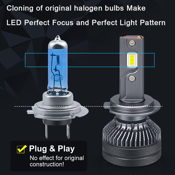 2pcs/lote K5C CANBUS 110W CSP 3570 12000LM H7 H4 LED LUZES DO TUBO DE COBER DUPLO H11 HB3 9005 HB4 9006 CARRO