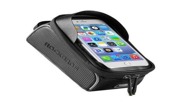 Велосипедный велосипедный мешок Водонепроницаемый сенсорный SN Cell Mobil Phone Bag Top Front Tube рама MTB Road Bike Bag 6 0 Телефонные велосипедные аксессуары279I2305323