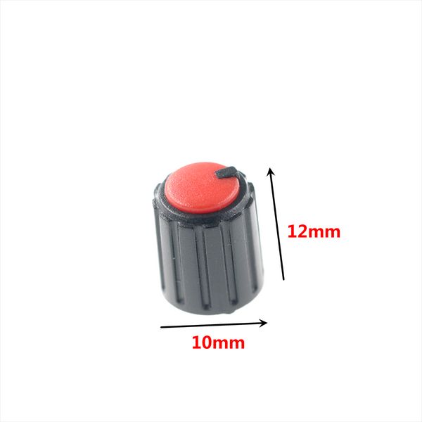 10pcs 10*12 mm in alluminio codificatore codificatore audio potenziometro rosso blu fine interno interno interno 6 mm tappo di amplificatore di volume