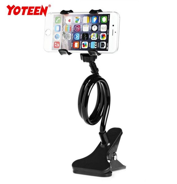 Yoteen Telefone do celular Recluimento Universal Mount 360 Grau Stand Rotativo Braço Flexível para iPhone para Samsung2603201