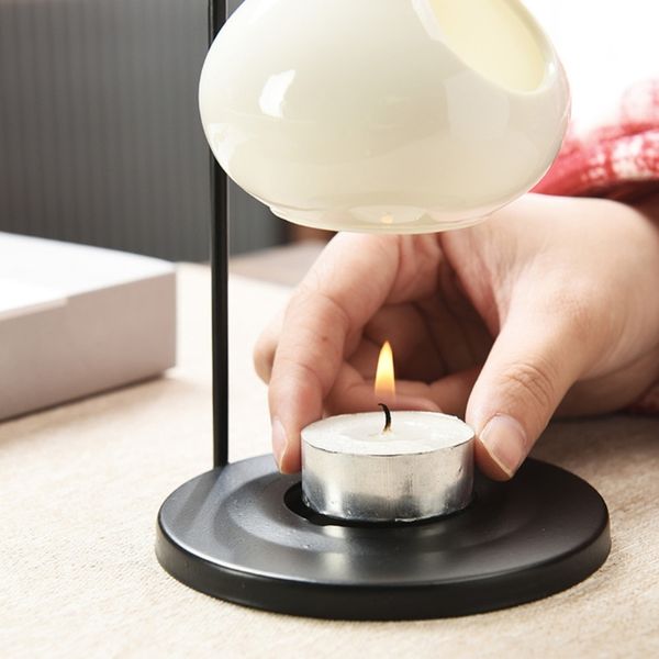 Queimadores essenciais de petróleo derretem forno tealight titular de cerâmica queimadores perfumados Difusor Yoga Home Bedroom decoração