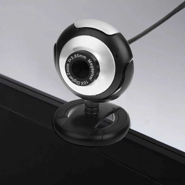 Webcams Câmera USB Webcam Night Vision 360 graus webcam com microfone para PC Laptop Computador 16m Megapixels Câmera de computador