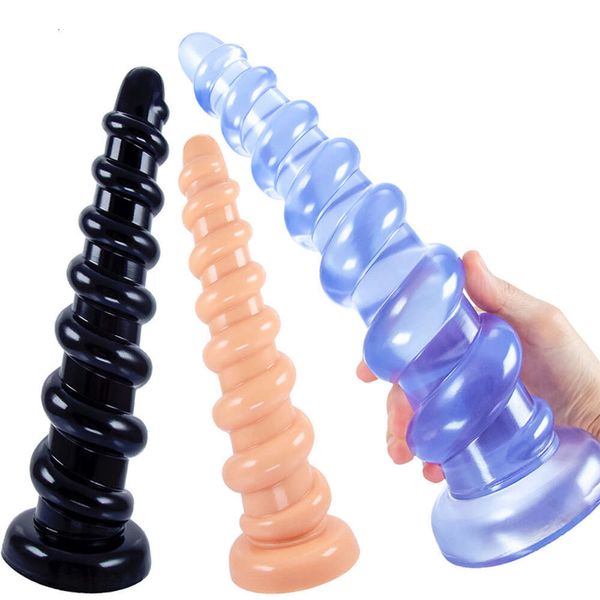 Neue Gewindepagode simulierte Dildo -Hinterhof sexy Spielzeug Männer Frauen Expansion Anal Masturbator Plug Deep Typ SM Erwachsene Vorräte