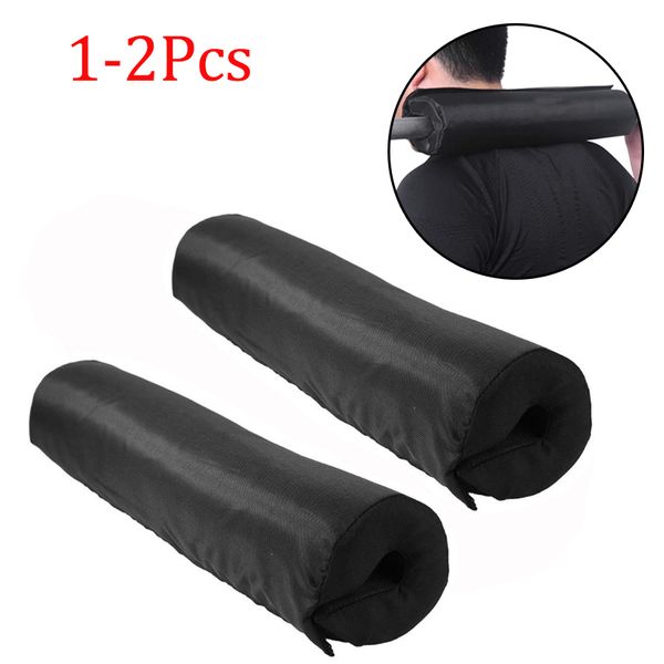 1/2pcs barbell bloco agacho de peso levantamento de espuma Protetor de ombro de pescoço suporta preto oxford pano de alta espuma elástica bloco de barra