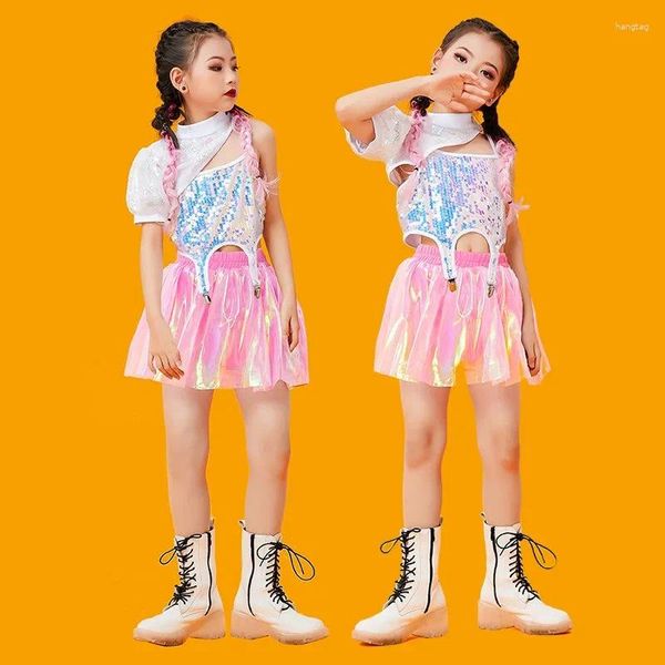 Stage Wear Children Costume Jazz Girls Girls Girls Hip-Hop Kids Concorso per esibizioni Abbigliamento