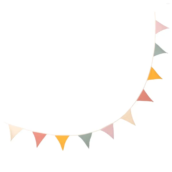 Party Dekoration Latte Baby Bunting Decor Hängende Dreieck Girlande Baumwollabschlussdekorationen