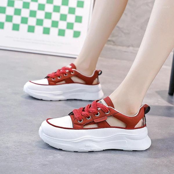 Scarpe eleganti sandali cavi sandali cavalletta piattaforma di colori solidi estate traspiranti per sneaker sport a basso livello