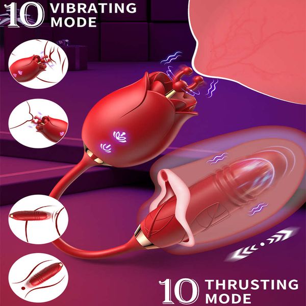 2 из 1 розовых вибраторов женский вагинский клитор стимулятор g Spot Insert Telecoping Dildo Вибрирующая палка для женщин для взрослых сексуальных игрушек