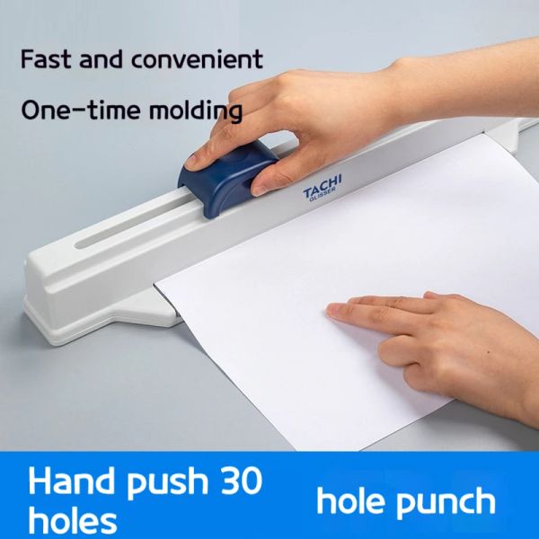 Punch Multifunctional 30 Hole Manuale Punching Machine per le bintoconno di bozza con cassetta di bozzetto della scuola di cartoleria della scuola per la scuola per la scuola di cartoleria.