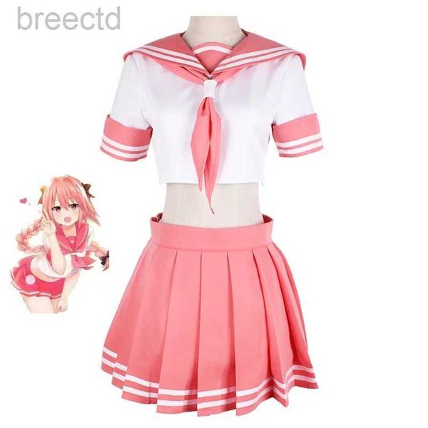 Anime -Kostüme Sbluucosplay Fate Apocrypha Astolfo Cosplay für Männer JK School Uniform Seemann Anzug Frauen Outfit Anime Halloween Kostüm 240411